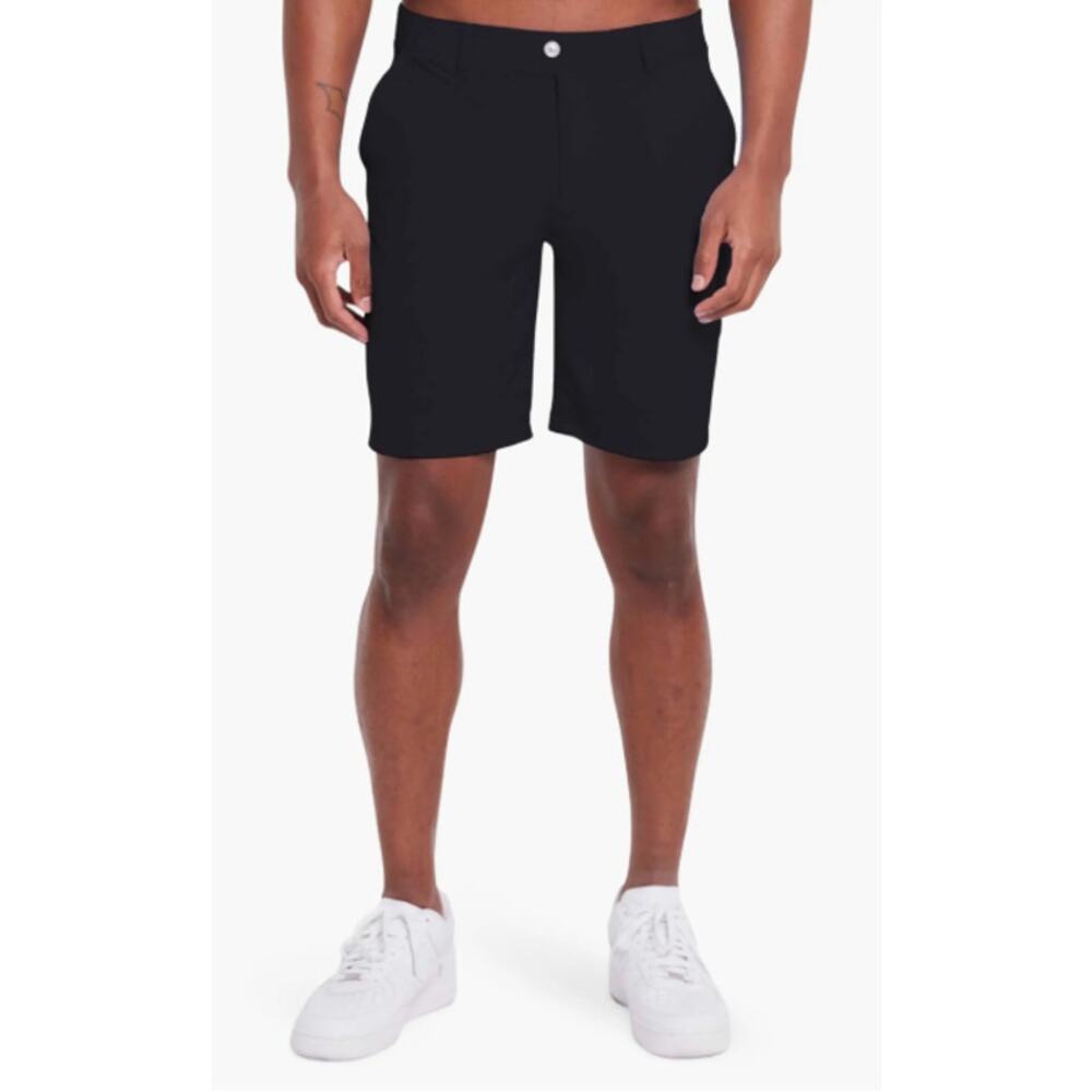 Redvanly Shorts Mens Large Hanover Pull On Chino Black Performance Casual Golf
